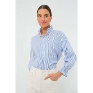 TUCKERNUCK Blue and White Stripe Teagan Popover Top Size XXXL NWT